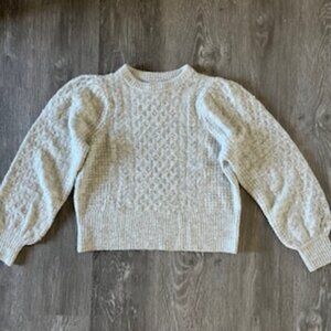 🧡3/15 Jessica Simpson Sweater Textured Cable knit Rhinestones/Pearls Women's S